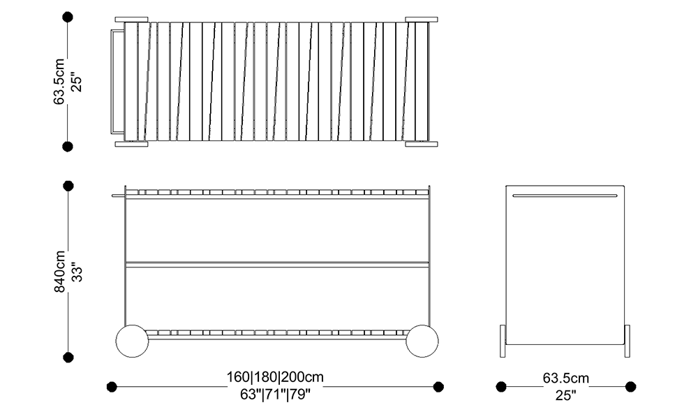 Image of the main dimensions of the product